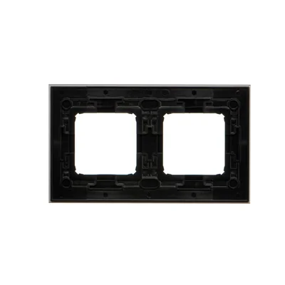 Simon 54 Nature WMDZ-0120xS-081 2-gang Nature-Metal frame, SATIN NIGHT, IP20/IP44* (*IP44 - DUN2 joint set must be used)