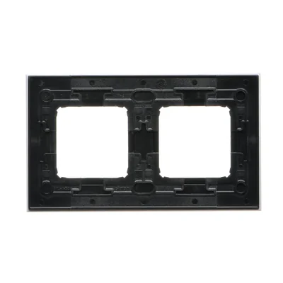 Simon 54 Nature WMDZ-0120xS-082 2-gang Nature-Metal frame, INOX NERO, IP20/IP44* (*IP44 - DUN2 joint set must be used)