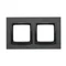 Simon 54 Nature WMDZ-0120xS-083 2-fach Nature-Metallrahmen, INOX DARK, IP20/IP44* (*IP44 - DUN2 Dichtungssatz muss verwendet werden)