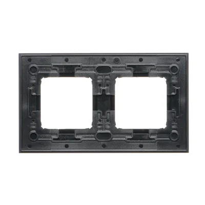 Simon 54 Nature WMDZ-0120xS-083 2-gang Nature-Metal frame, INOX DARK, IP20/IP44* (*IP44 - DUN2 joint set must be used)