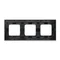 Simon 54 Nature WMDZ-0130xS-081 3-gang Nature-Metal frame, SATIN NIGHT, IP20/IP44* (*IP44 - DUN3 gasket set must be used)