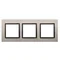 Simon 54 Nature WMDZ-0130xS-081 3 postes Nature-Metal frame, SATIN NIGHT, IP20/IP44* (*IP44 - Un jeu de joints DUN3 doit être utilisé)