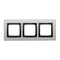 Simon 54 Nature WMDZ-0130xS-081 3 postes Nature-Metal frame, SATIN NIGHT, IP20/IP44* (*IP44 - Un jeu de joints DUN3 doit être utilisé)