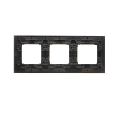 Simon 54 Nature WMDZ-0130xS-083 3-gang Nature-Metal frame, INOX DARK, IP20/IP44* (*IP44 - DUN3 gasket set must be used)
