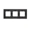 Simon 54 Nature WMDZ-0130xS-083 3-gang Nature-Metal frame, INOX DARK, IP20/IP44* (*IP44 - DUN3 gasket set must be used)