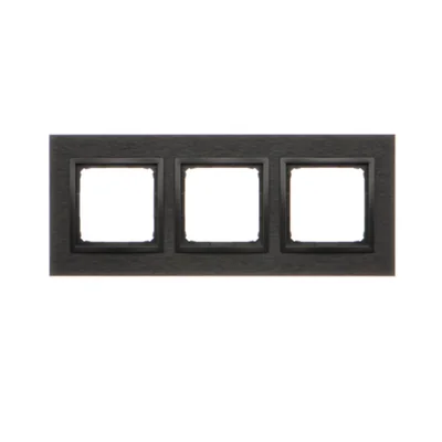Simon 54 Nature WMDZ-0130xS-083 3 modules Nature-Metal frame, INOX DARK, IP20/IP44* (*IP44 - Le jeu de joints DUN3 doit être utilisé)