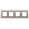 Simon 54 Nature WMDZ-0140xS-081 4-fach Nature-Metallrahmen, SATIN NIGHT, IP20/IP44* (*IP44 - DUN4 Dichtungssatz muss verwendet werden)