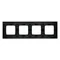 Simon 54 Nature WMDZ-0140xS-081 4-gang Nature-Metal frame, SATIN NIGHT, IP20/IP44* (*IP44 - DUN4 gasket set must be used)