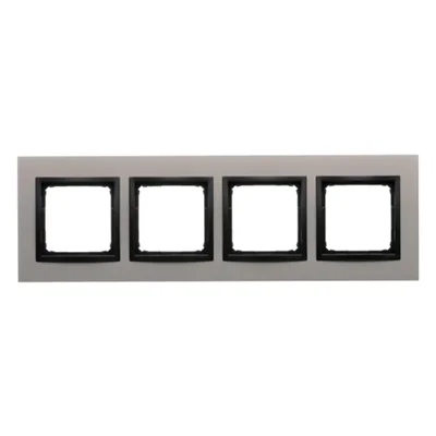 Simon 54 Nature WMDZ-0140xS-081 4 modules Nature-Metal frame, SATIN NIGHT, IP20/IP44* (*IP44 - Un jeu de joints DUN4 doit être utilisé)