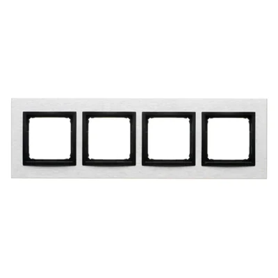 Simon 54 Nature WMDZ-0140xS-082 4 modules Nature-Metal frame, INOX NERO, IP20/IP44* (*IP44 - DUN4 joint set must be used)