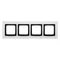 Simon 54 Nature WMDZ-0140xS-082 4 modules Nature-Metal frame, INOX NERO, IP20/IP44* (*IP44 - DUN4 joint set must be used)