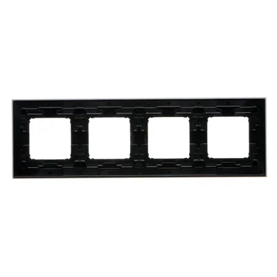 Simon 54 Nature WMDZ-0140xS-082 4 modules Nature-Metal frame, INOX NERO, IP20/IP44* (*IP44 - DUN4 joint set must be used)