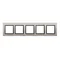 Simon 54 Nature WMDZ-0150xS-081 5-fach Nature-Metallrahmen, SATIN NIGHT, IP20/IP44* (*IP44 - DUN5 Dichtungssatz muss verwendet werden)