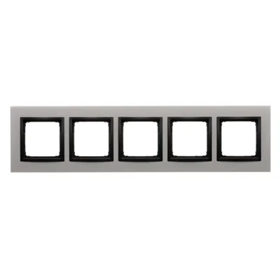 Simon 54 Nature WMDZ-0150xS-081 5-gang Nature-Metal frame, SATIN NIGHT, IP20/IP44* (*IP44 - DUN5 gasket set must be used)