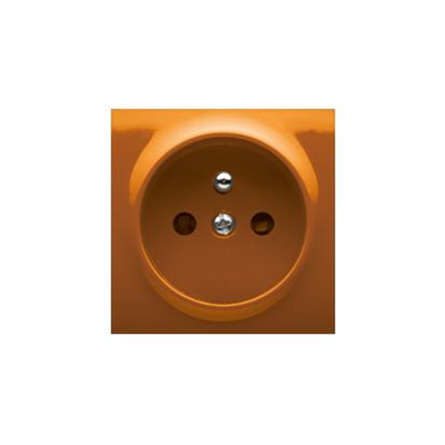 SIMON 54 Orange cover for a single socket outlet with grounding