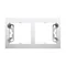 SIMON 54 PREMIUM 2-gang shallow surface-mounted box, white
