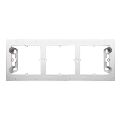 SIMON 54 PREMIUM 3-gang shallow surface-mounted box, white
