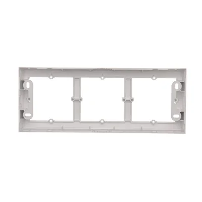 SIMON 54 PREMIUM 3-gang shallow surface-mounted box, white