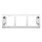 SIMON 54 PREMIUM 3-gang shallow surface-mounted box, white
