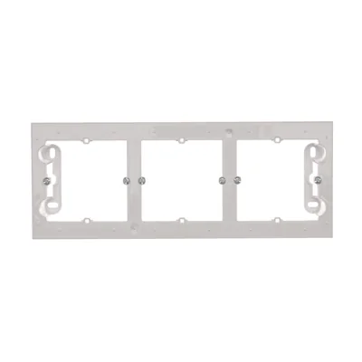 SIMON 54 PREMIUM 3-gang shallow surface-mounted box, white