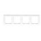 SIMON 54 PREMIUM 4-gang frame for cardboard-gypsum boxes, antibacterial IP20 / IP44 white