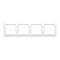 SIMON 54 PREMIUM 4-gang frame for cardboard-gypsum boxes, antibacterial IP20 / IP44 white