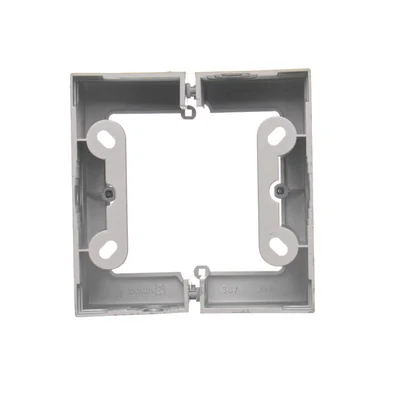 SIMON 54 PREMIUM Boîte pliante simple profonde en saillie métallisée argent mat