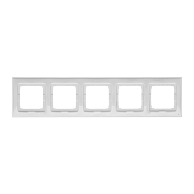 SIMON 54 PREMIUM cadre 5 postes pour boîtes en plaques de plâtre IP20 antibactérien blanc