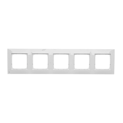 SIMON 54 PREMIUM cadre 5 postes pour boîtes en plaques de plâtre IP20 antibactérien blanc