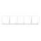 SIMON 54 PREMIUM cadre 5 postes pour boîtes en plaques de plâtre IP20 antibactérien blanc