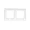 SIMON 54 PREMIUM Cadre double pour boîtes en carton-gypse, antibactérien IP20 / IP44 blanc
