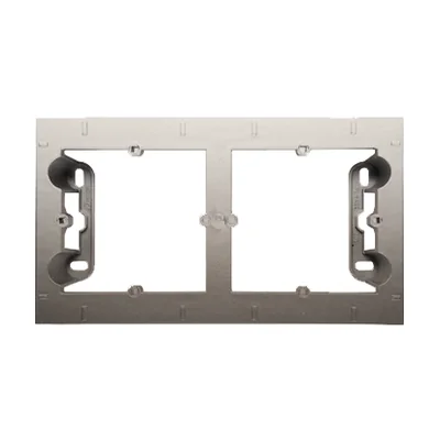 SIMON 54 PREMIUM Caja de superficie, placa metalizada de 2 elementos, oro mate