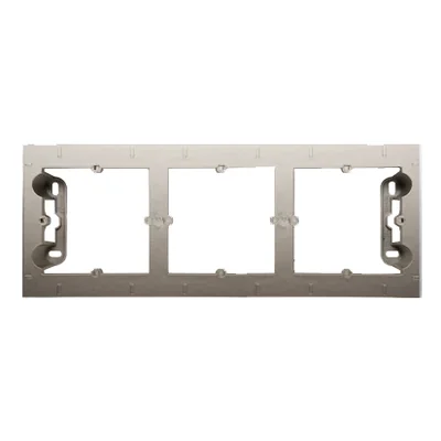 SIMON 54 PREMIUM Caja de superficie, placa metalizada triple, oro mate