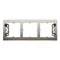 SIMON 54 PREMIUM Caja de superficie, placa metalizada triple, oro mate
