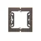 SIMON 54 PREMIUM Coffret en saillie profond simple plié métallisé marron mat