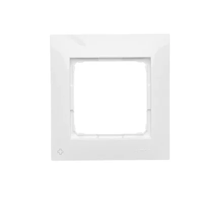 SIMON 54 PREMIUM Cornice antibatterica 1 uscita per scatole in cartongesso IP20/IP44 bianco