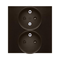 SIMON 54 PREMIUM Double earthed socket outlet with phase invariance function with shutters 16A 230V complete bronze mat