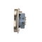 SIMON 54 PREMIUM Double earthed socket outlet with phase invariance function with shutters 16A 230V complete golden matt