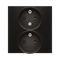 SIMON 54 PREMIUM Earthed double socket outlet with phase invariance function 16A 230V complete anthracite