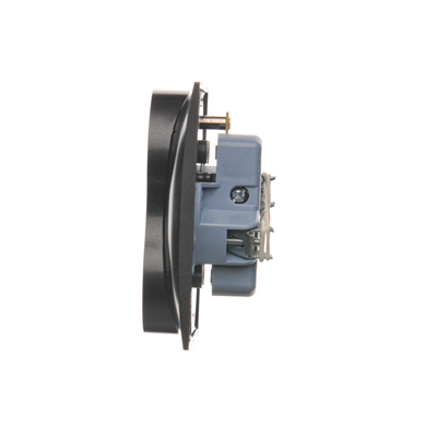 SIMON 54 PREMIUM Earthed double socket outlet with phase invariance function 16A 230V complete anthracite