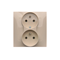 SIMON 54 PREMIUM Earthed double socket outlet with phase invariance function 16A 230V complete cream