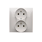 SIMON 54 PREMIUM Earthed double socket outlet with phase invariance function 16A 230V complete white