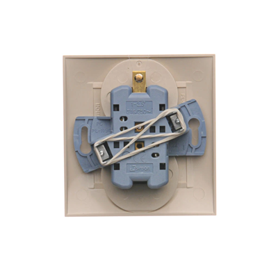 SIMON 54 PREMIUM Earthed double socket outlet with phase invariance function with shutters 16A 230V complete cream