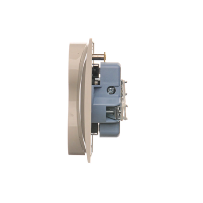 SIMON 54 PREMIUM Earthed double socket outlet with phase invariance function with shutters 16A 230V complete cream