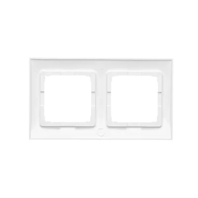 SIMON 54 PREMIUM Marco doble para botes de pladur, antibacterias, IP20/IP44, blanco