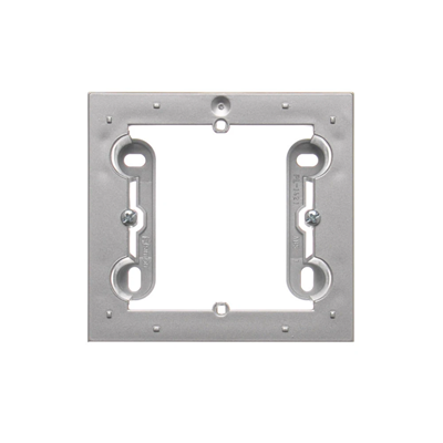 SIMON 54 PREMIUM Scatola da parete 1 posto metallizzato argento opaco