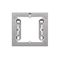 SIMON 54 PREMIUM Scatola da parete 1 posto metallizzato argento opaco
