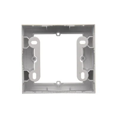 SIMON 54 PREMIUM Scatola da parete 1 posto metallizzato argento opaco