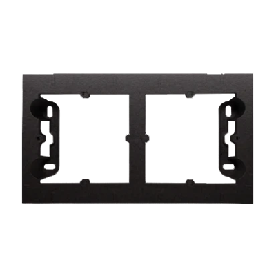 SIMON 54 PREMIUM Scatola da parete, placca metallizzata 2 ante, antracite