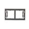 SIMON 54 PREMIUM Scatola da parete, placca metallizzata 2 ante, antracite